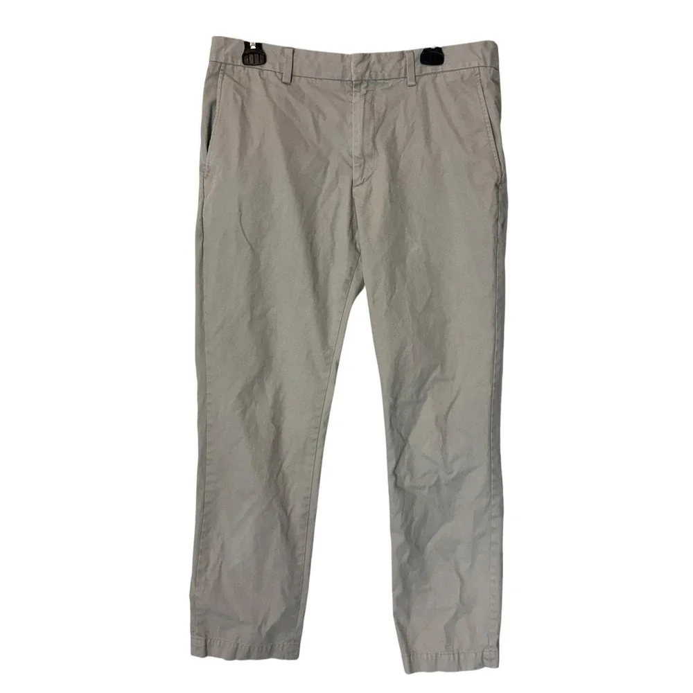 Banana Republic Pants Mens 33x32 Beige Aiden Chino Slim Tapered‎ Cotton Casual